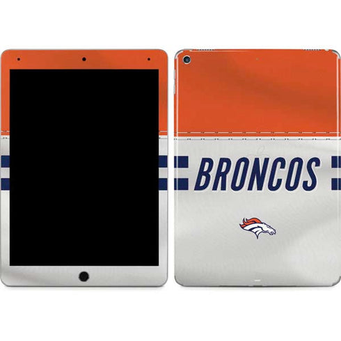 NFL Denver Broncos White Striped iPad Skins