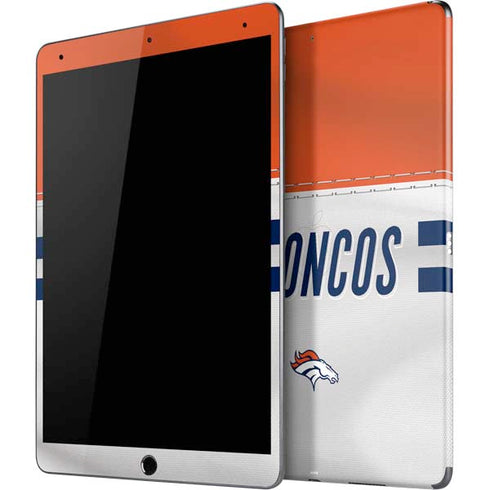 NFL Denver Broncos White Striped iPad Skins