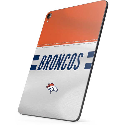 NFL Denver Broncos White Striped Apple iPad Pro Skin