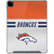 NFL Denver Broncos White Striped iPad Pro 12.9in (2020) Clear Case