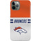 NFL Denver Broncos White Striped iPhone 11 Pro Lite Case