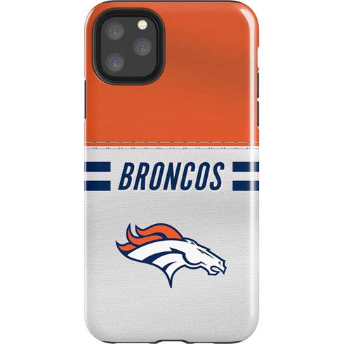 NFL Denver Broncos White Striped iPhone 11 Pro Max Impact Case