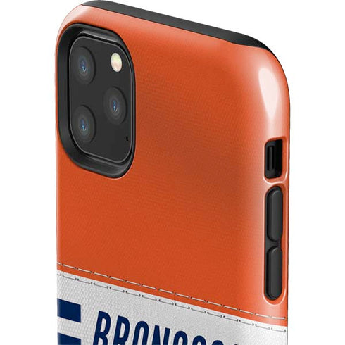 NFL Denver Broncos White Striped iPhone 11 Pro Max Impact Case
