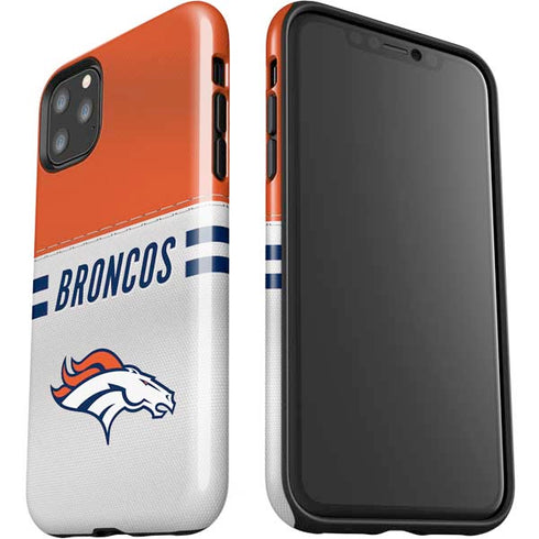 NFL Denver Broncos White Striped iPhone 11 Pro Max Impact Case
