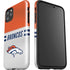 NFL Denver Broncos White Striped iPhone 11 Pro Max Impact Case