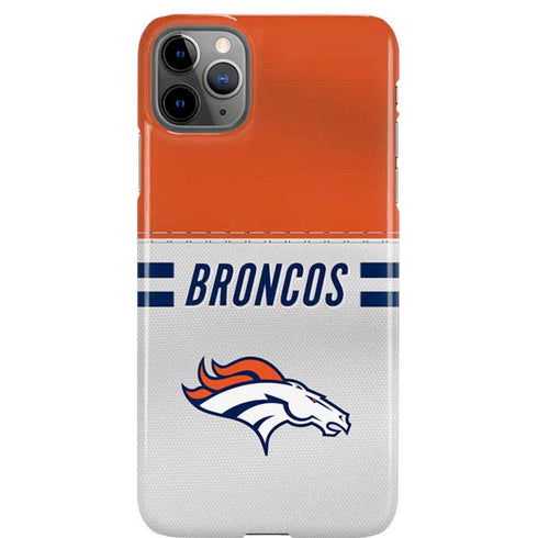 NFL Denver Broncos White Striped iPhone Cases