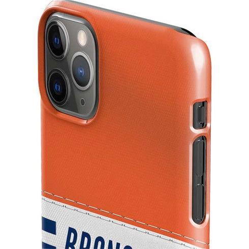 NFL Denver Broncos White Striped iPhone 11 Pro Max Lite Case