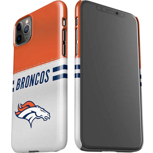 NFL Denver Broncos White Striped iPhone 11 Pro Max Lite Case