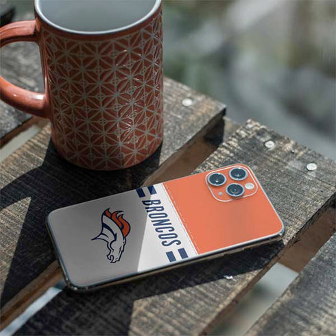NFL Denver Broncos White Striped iPhone 11 Pro Skin