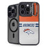 NFL Denver Broncos White Striped iPhone 13 Pro Max Kickstand Case