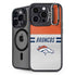 NFL Denver Broncos White Striped iPhone 14 Pro Max Kickstand Case