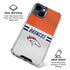 NFL Denver Broncos White Striped iPhone 15 Clear Case