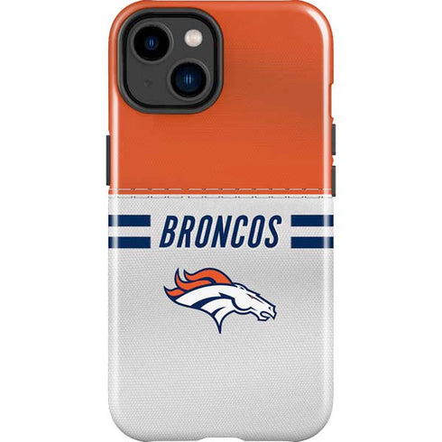 NFL Denver Broncos White Striped iPhone 15 Impact Case