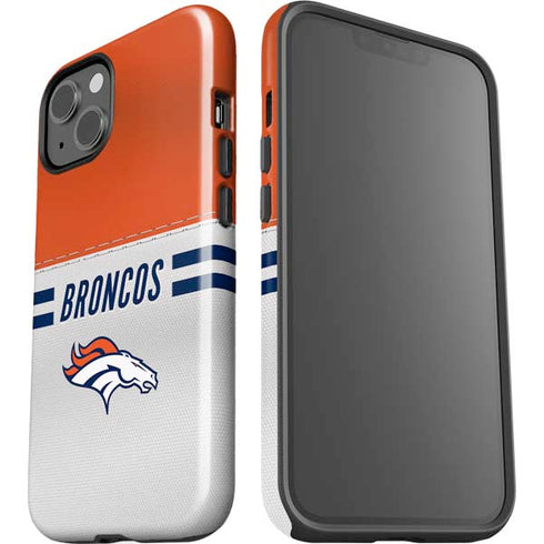 NFL Denver Broncos White Striped iPhone 15 Impact Case