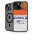 NFL Denver Broncos White Striped iPhone 15 Kickstand Case