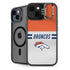 NFL Denver Broncos White Striped iPhone 15 Plus Kickstand Case
