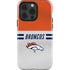 NFL Denver Broncos White Striped iPhone 15 Pro Impact Case