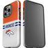 NFL Denver Broncos White Striped iPhone 15 Pro Impact Case