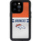 NFL Denver Broncos White Striped iPhone 15 Pro Waterproof Case