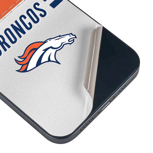 NFL Denver Broncos White Striped iPhone 15 Skin
