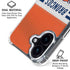 NFL Denver Broncos White Striped iPhone 16 Clear Case