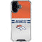 NFL Denver Broncos White Striped iPhone 16 Plus Clear Case