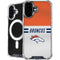 NFL Denver Broncos White Striped iPhone 16 Plus MagSafe Case