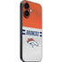 NFL Denver Broncos White Striped iPhone 16 Plus Skin