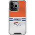 NFL Denver Broncos White Striped iPhone 16 Pro Clear Case