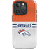 NFL Denver Broncos White Striped iPhone 16 Pro Impact Case