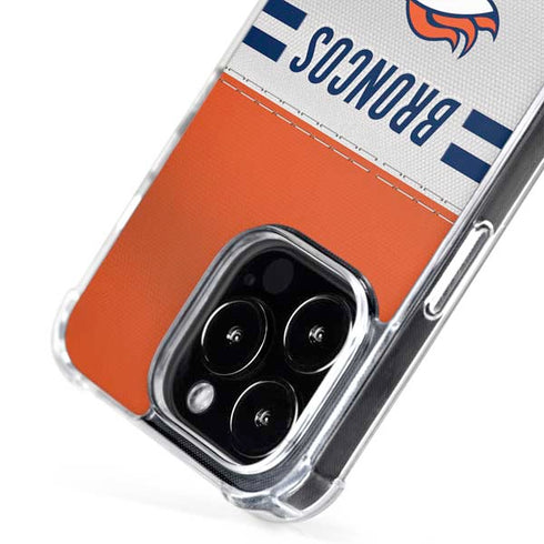 NFL Denver Broncos White Striped iPhone 16 Pro MagSafe Case