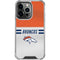 NFL Denver Broncos White Striped iPhone 16 Pro Max Clear Case