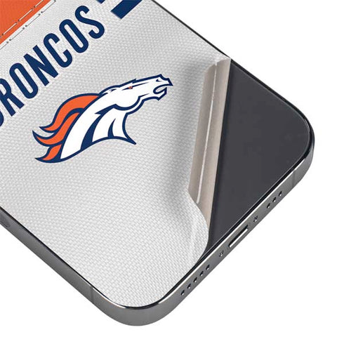 NFL Denver Broncos White Striped iPhone 16 Pro Skin