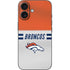 NFL Denver Broncos White Striped iPhone 16 Skin