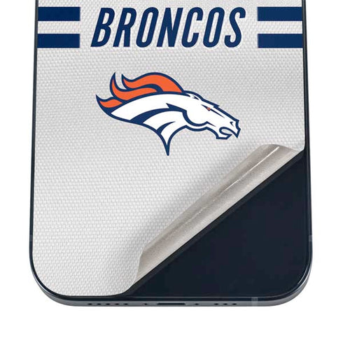 NFL Denver Broncos White Striped iPhone 16 Skin