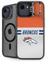 NFL Denver Broncos White Striped iPhone 16e Kickstand Case