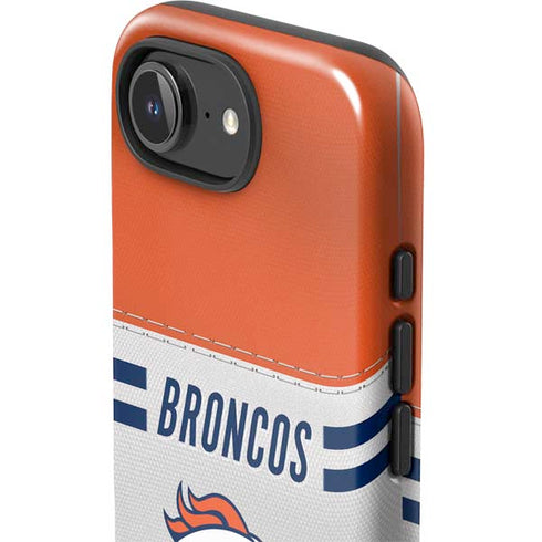 NFL Denver Broncos White Striped iPhone 16e Impact Case