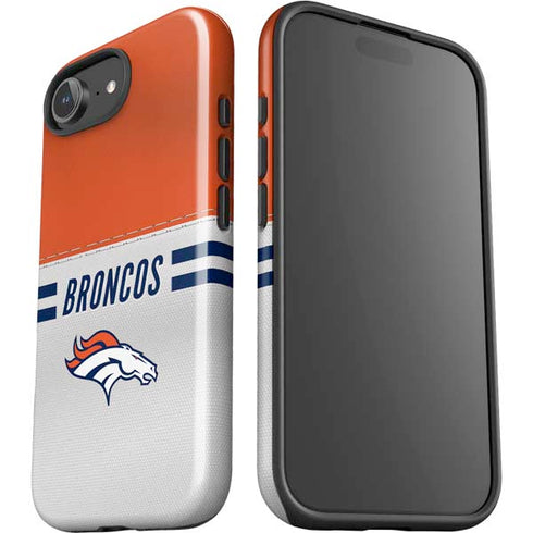 NFL Denver Broncos White Striped iPhone 16e Impact Case
