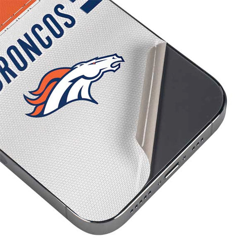 NFL Denver Broncos White Striped iPhone 16e Skin