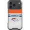 NFL Denver Broncos White Striped iPhone 18 Pro Clear Case