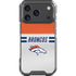 NFL Denver Broncos White Striped iPhone 18 Pro Clear Case