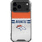 NFL Denver Broncos White Striped iPhone 18 Pro Max Clear Case