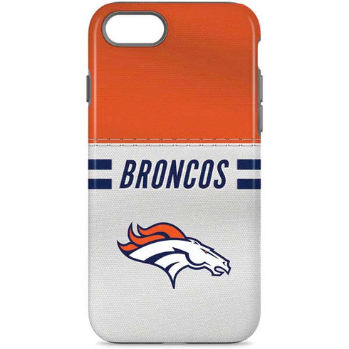 NFL Denver Broncos White Striped iPhone 8 Pro Case