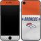 NFL Denver Broncos White Striped iPhone 8 Skin
