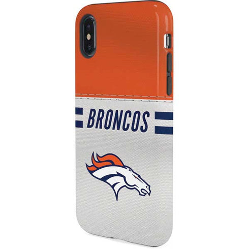 NFL Denver Broncos White Striped iPhone X Pro Case