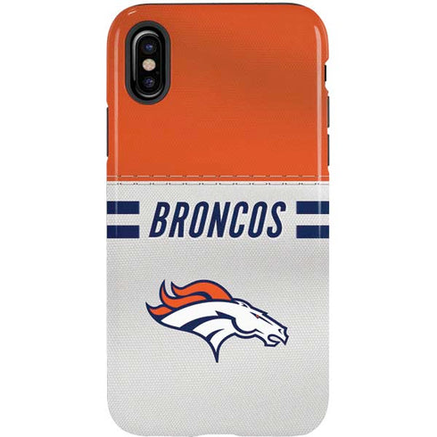 NFL Denver Broncos White Striped iPhone XS Pro Case