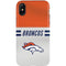 NFL Denver Broncos White Striped iPhone XS Pro Case
