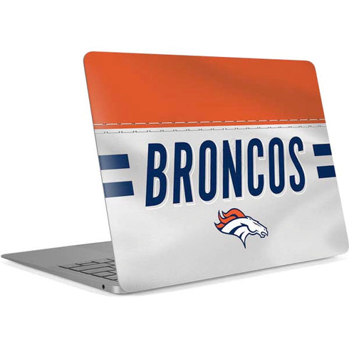 NFL Denver Broncos White Striped Apple MacBook Air Skin
