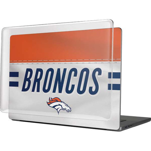 NFL Denver Broncos White Striped MacBook Cases