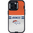NFL Denver Broncos White Striped Otterbox Defender iPhone Skin